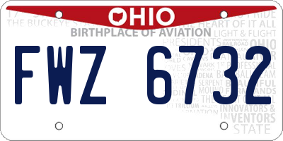 OH license plate FWZ6732