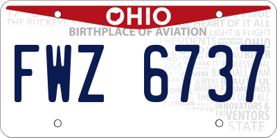 OH license plate FWZ6737