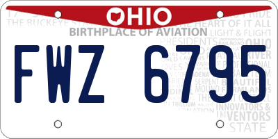 OH license plate FWZ6795