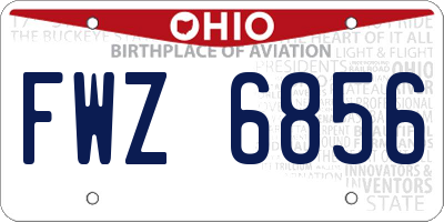 OH license plate FWZ6856