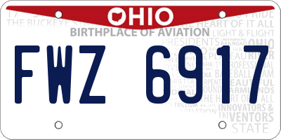 OH license plate FWZ6917