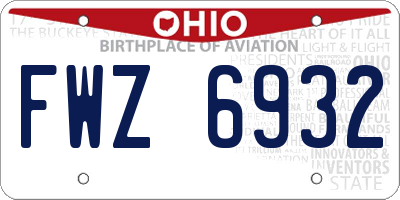 OH license plate FWZ6932