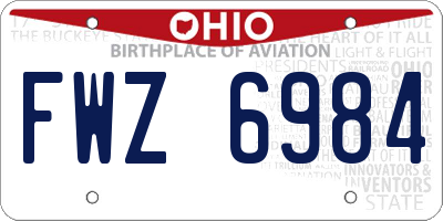 OH license plate FWZ6984