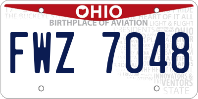 OH license plate FWZ7048