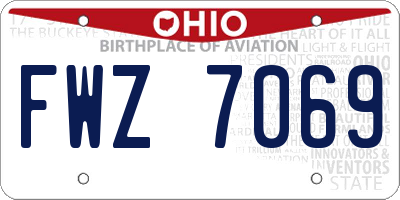 OH license plate FWZ7069