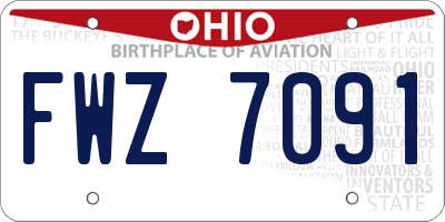 OH license plate FWZ7091