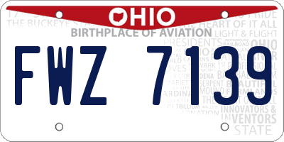 OH license plate FWZ7139