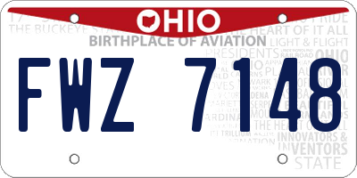 OH license plate FWZ7148