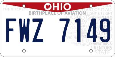 OH license plate FWZ7149