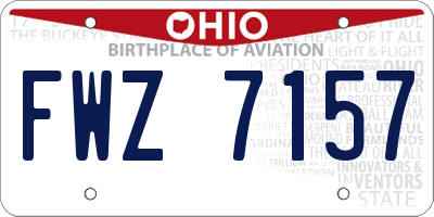 OH license plate FWZ7157