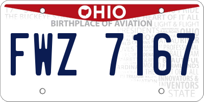 OH license plate FWZ7167
