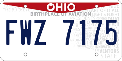 OH license plate FWZ7175
