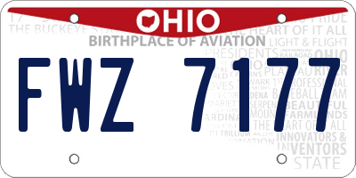 OH license plate FWZ7177