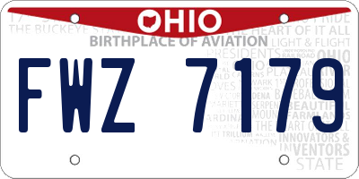 OH license plate FWZ7179