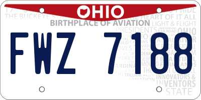 OH license plate FWZ7188