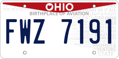OH license plate FWZ7191