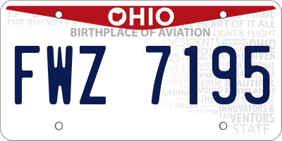 OH license plate FWZ7195