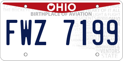 OH license plate FWZ7199