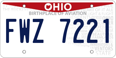 OH license plate FWZ7221