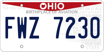 OH license plate FWZ7230