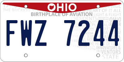 OH license plate FWZ7244