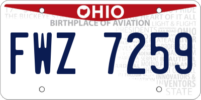 OH license plate FWZ7259