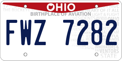 OH license plate FWZ7282