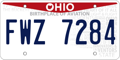 OH license plate FWZ7284