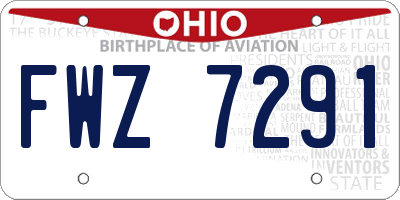 OH license plate FWZ7291