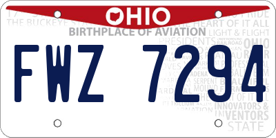 OH license plate FWZ7294