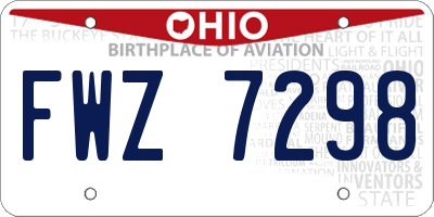 OH license plate FWZ7298