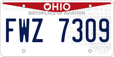 OH license plate FWZ7309