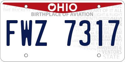 OH license plate FWZ7317