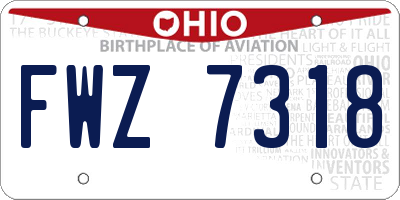 OH license plate FWZ7318