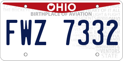 OH license plate FWZ7332