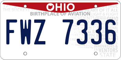 OH license plate FWZ7336