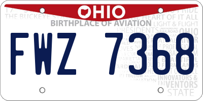 OH license plate FWZ7368