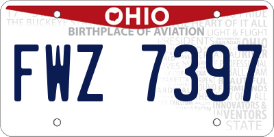 OH license plate FWZ7397