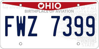 OH license plate FWZ7399