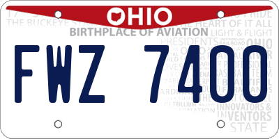 OH license plate FWZ7400