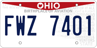 OH license plate FWZ7401