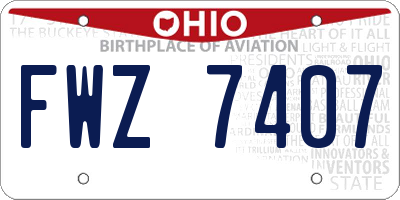 OH license plate FWZ7407