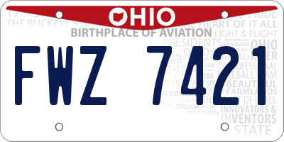 OH license plate FWZ7421