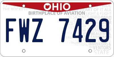 OH license plate FWZ7429