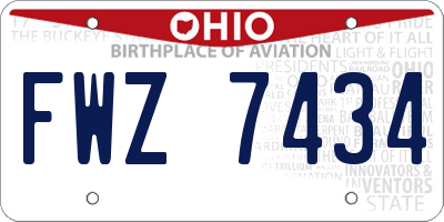 OH license plate FWZ7434