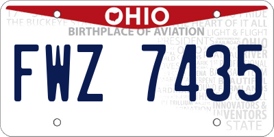 OH license plate FWZ7435