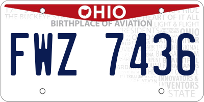OH license plate FWZ7436