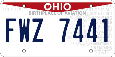 OH license plate FWZ7441