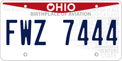 OH license plate FWZ7444
