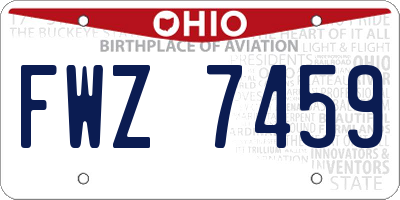 OH license plate FWZ7459